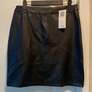 Faux Leather Skirt